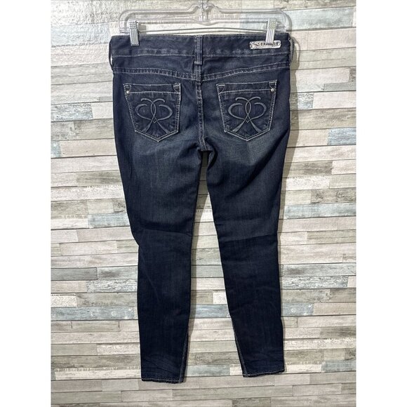 Women’s Express Denim Jeans Dark Wash Skinny Leg Size 2 Short - Picture 12 of 16